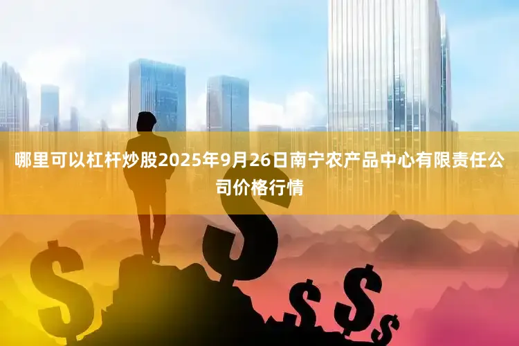 哪里可以杠杆炒股2025年9月26日南宁农产品中心有限责任公司价格行情